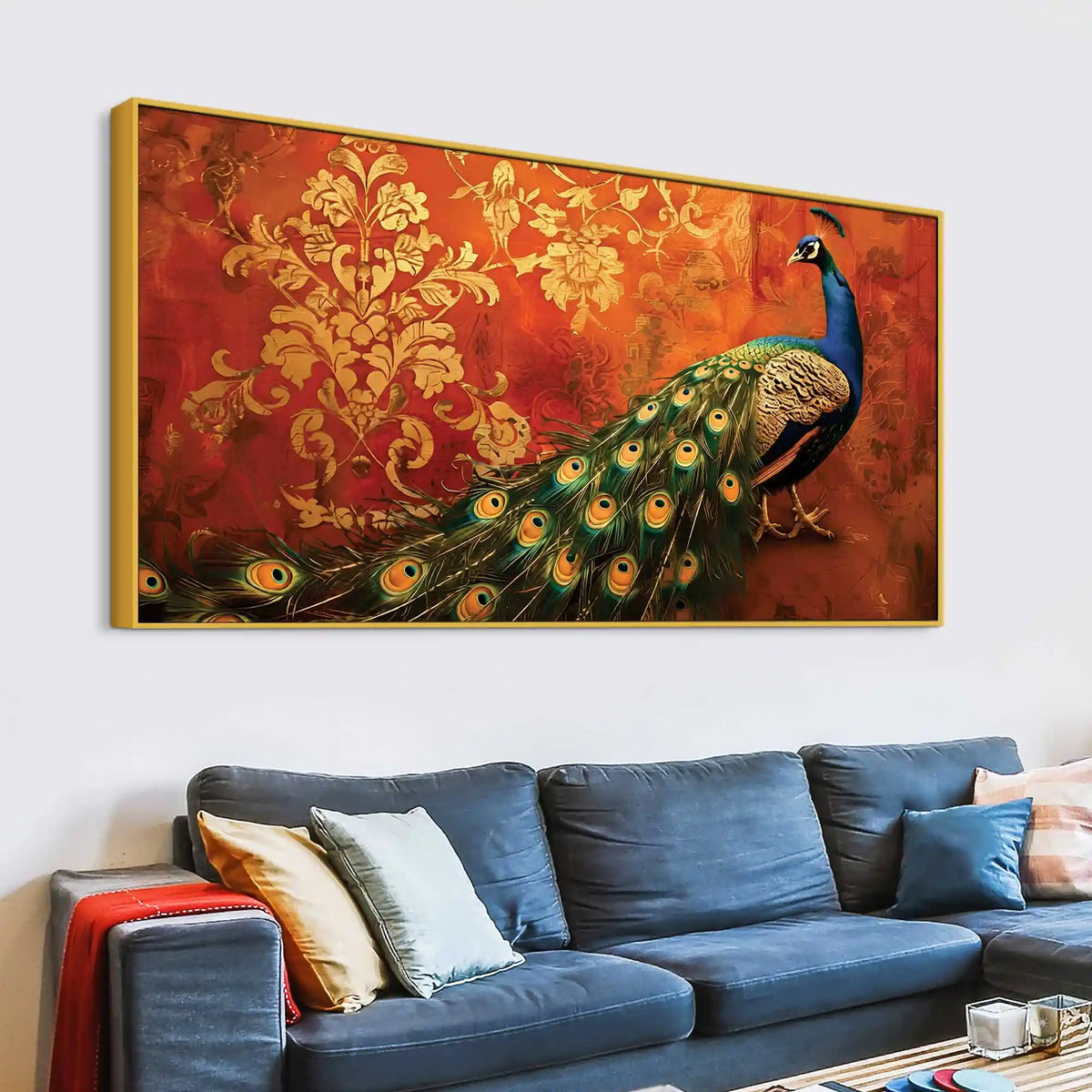 Modern Peacock Majesty Canvas Wall Painting