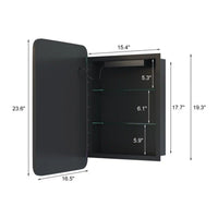 Modern RGB Mirror Cabinet with Ambient Glow and Storage
