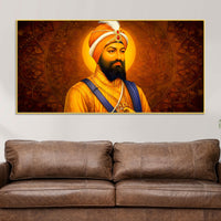 Modern Sikh Guru Religious Canvas Artwork for Home