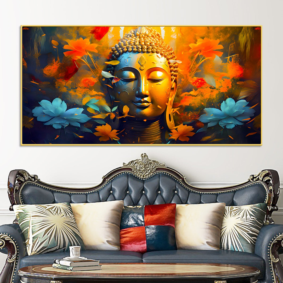 Modern Spiritual Buddha Wall Canvas Painting for Home Décor