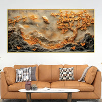 Modern Tree Abstract Texture Wall Art Canvas Painting for Home Decor