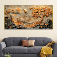 Modern Tree Abstract Texture Wall Art Canvas Painting for Home Decor