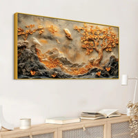 Modern Tree Abstract Texture Wall Art Canvas Painting for Home Decor