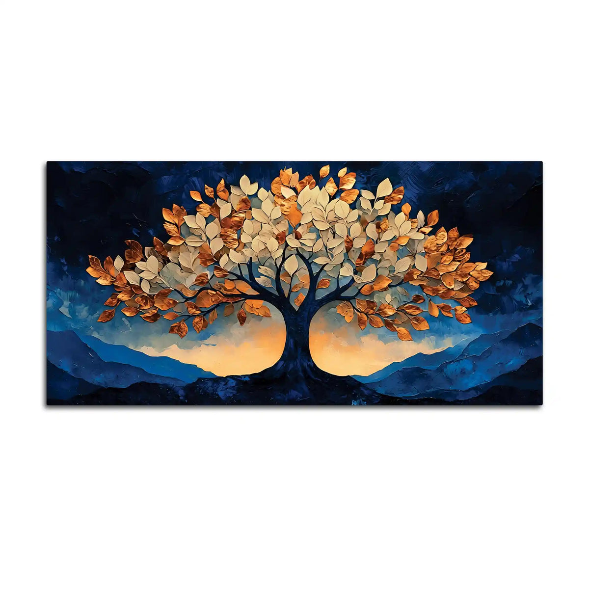 Modern Tree of Life Abstract Canvas Painting for Home Decor
