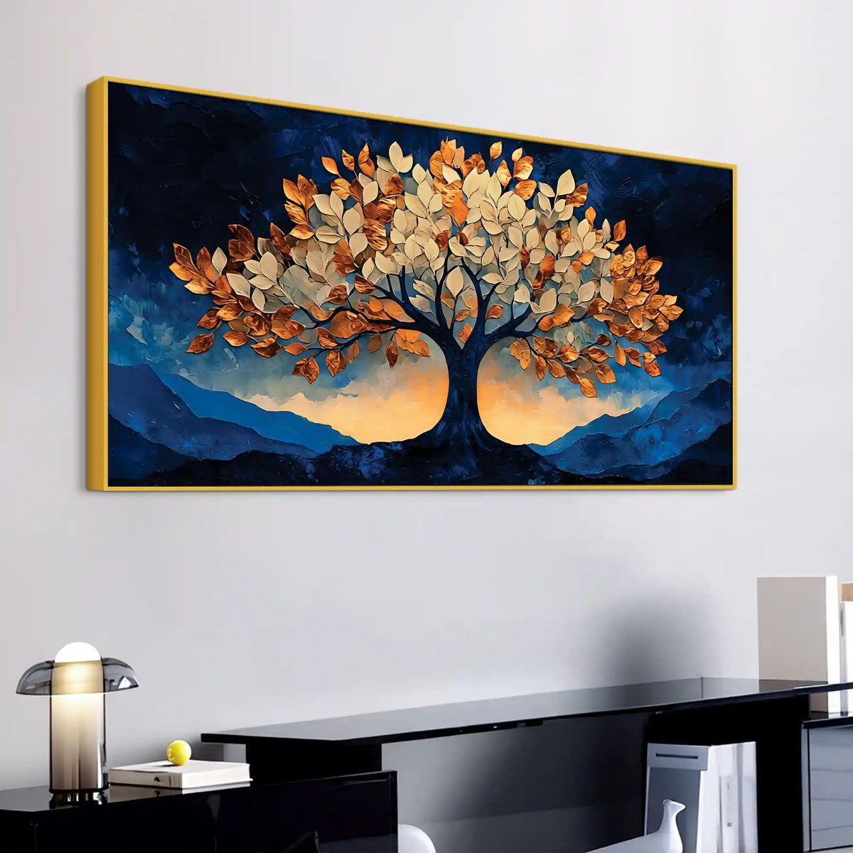 Modern Tree of Life Abstract Canvas Painting for Home Decor