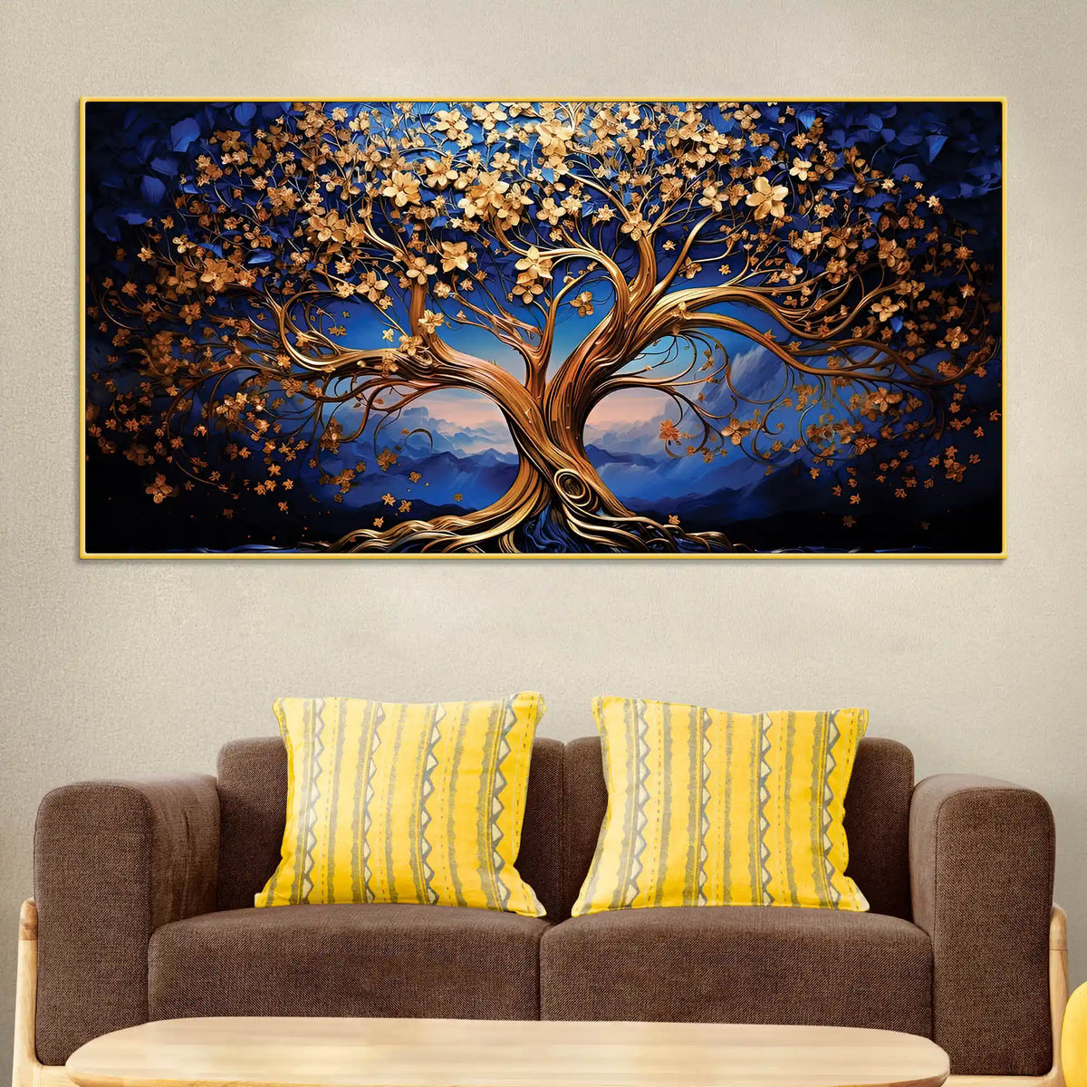 Modern Tree of Life Canvas Painting for Living Room