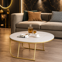 Modern White Marble & Golden Legs Table