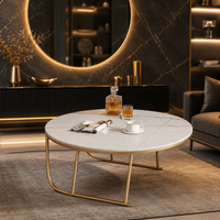 Modern White Marble & Golden Legs Table