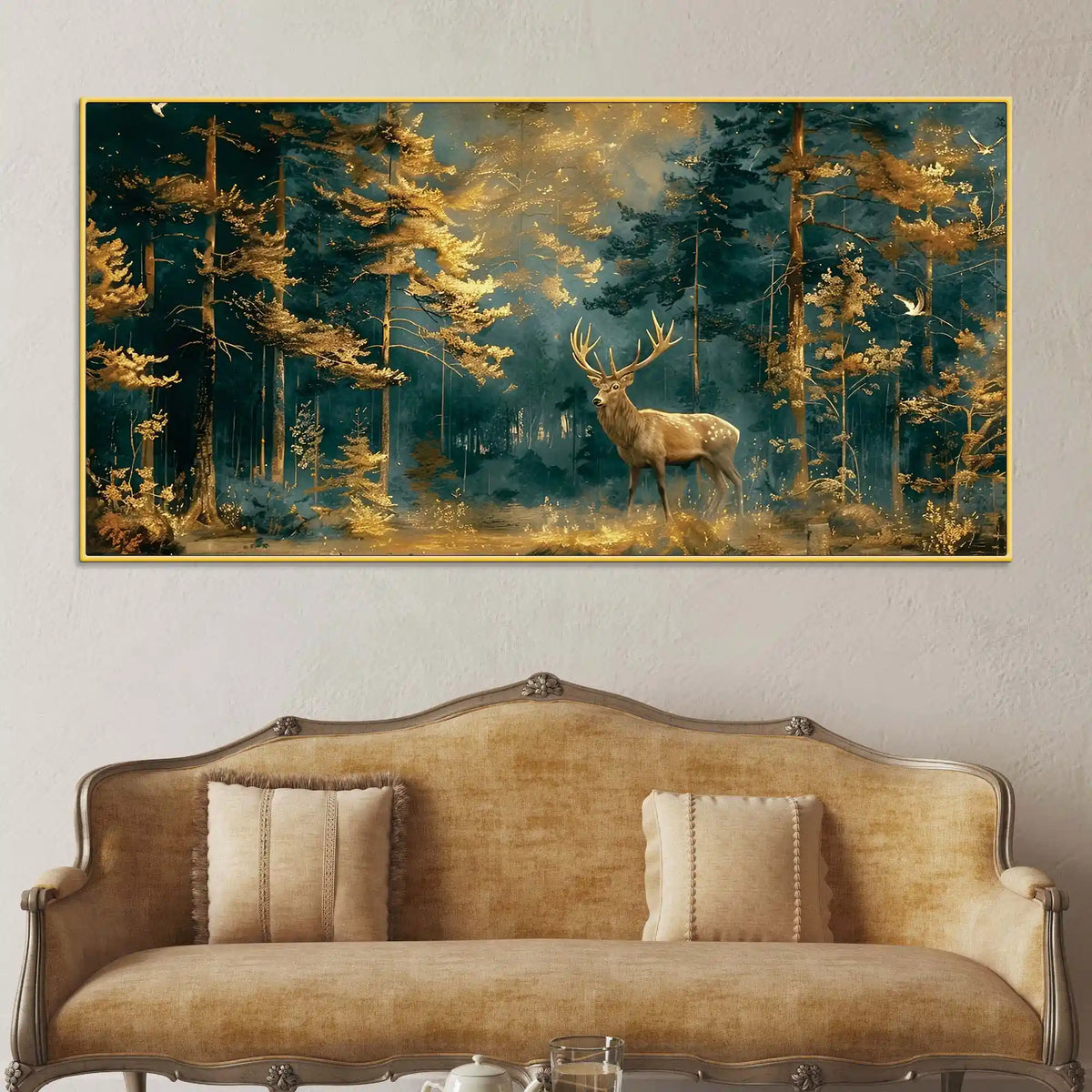 Modern Wildlife Deer Canvas Painting for Home & Office