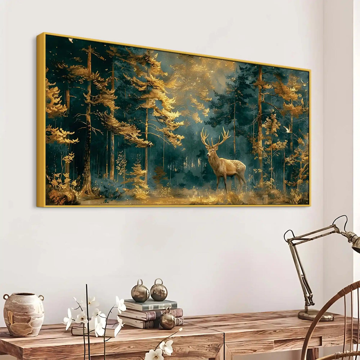 Modern Wildlife Deer Canvas Painting for Home & Office