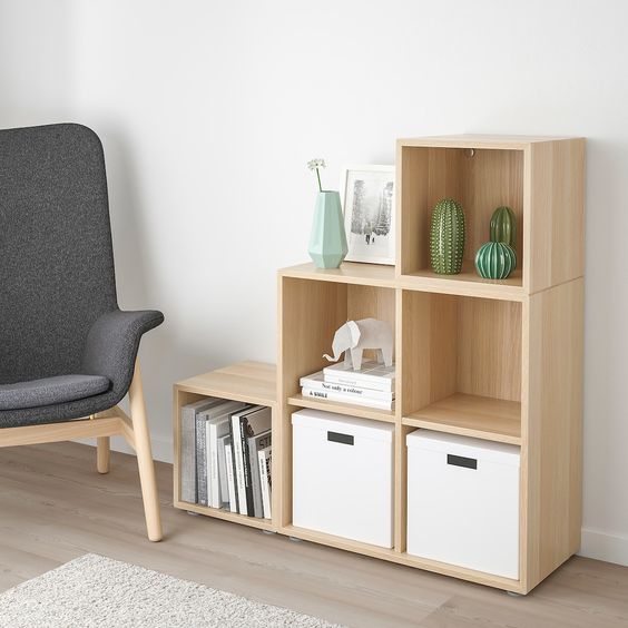 Modern Wooden Bookshelf Organizer | Home & Office Storage Cabinet