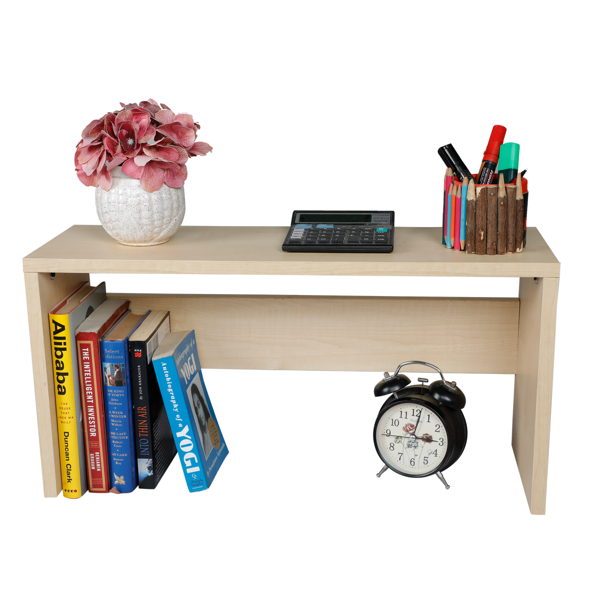 Modern Wooden Desk Book Shelf Stand for Home Office