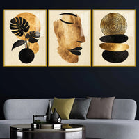 Modern Zen Elegance Acrylic Floating Frame Wall Painting Set of 3