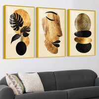 Modern Zen Elegance Acrylic Floating Frame Wall Painting Set of 3