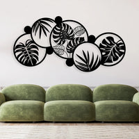 Monstera Leaves Modern Metal Wall Art Decor