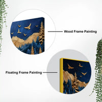 Moon & Mountain Abstract Canvas Wall Art Painting for Home
