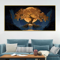 Moonlight Fantasy Abstract Canvas Painting for Home Décor