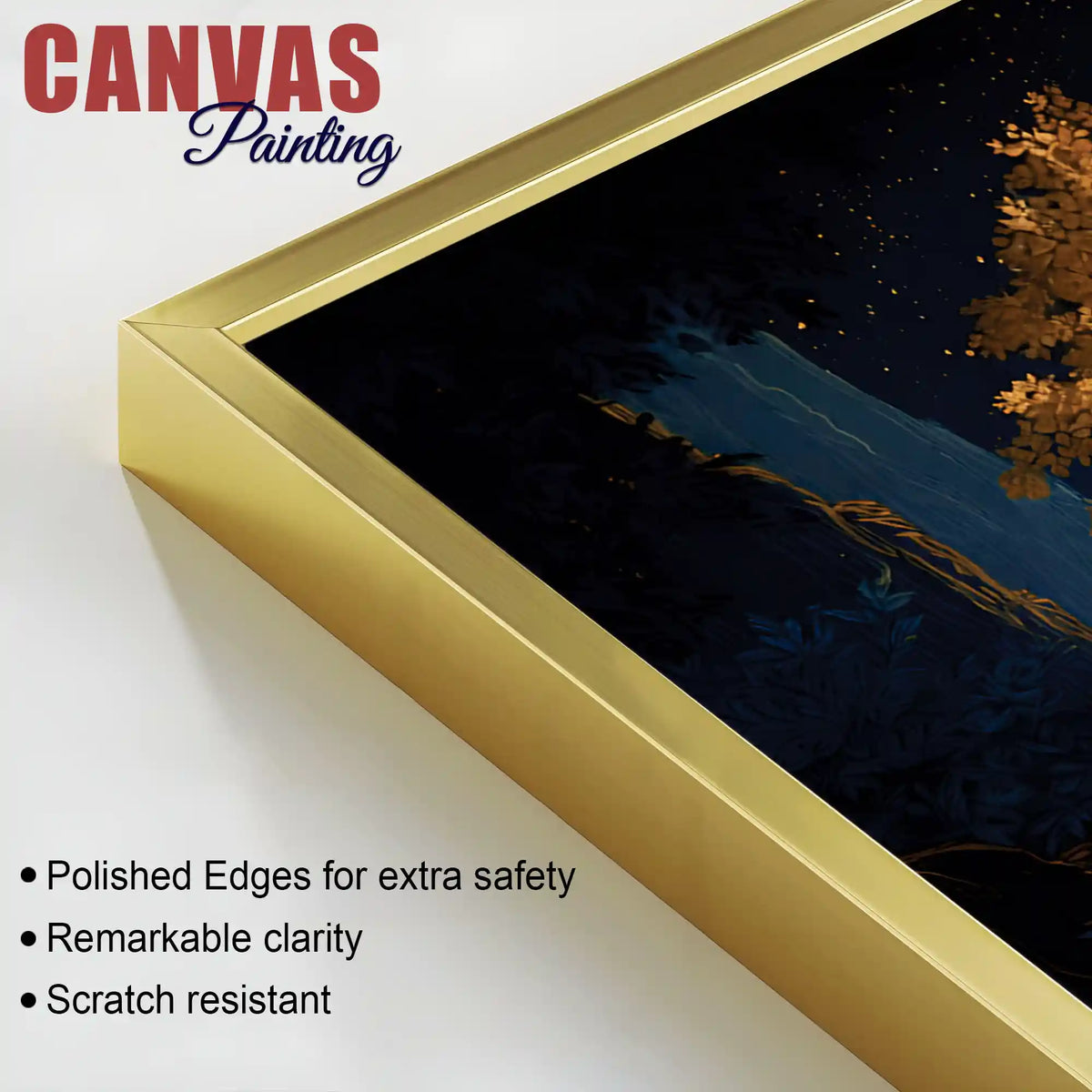 Moonlight Fantasy Abstract Canvas Painting for Home Décor