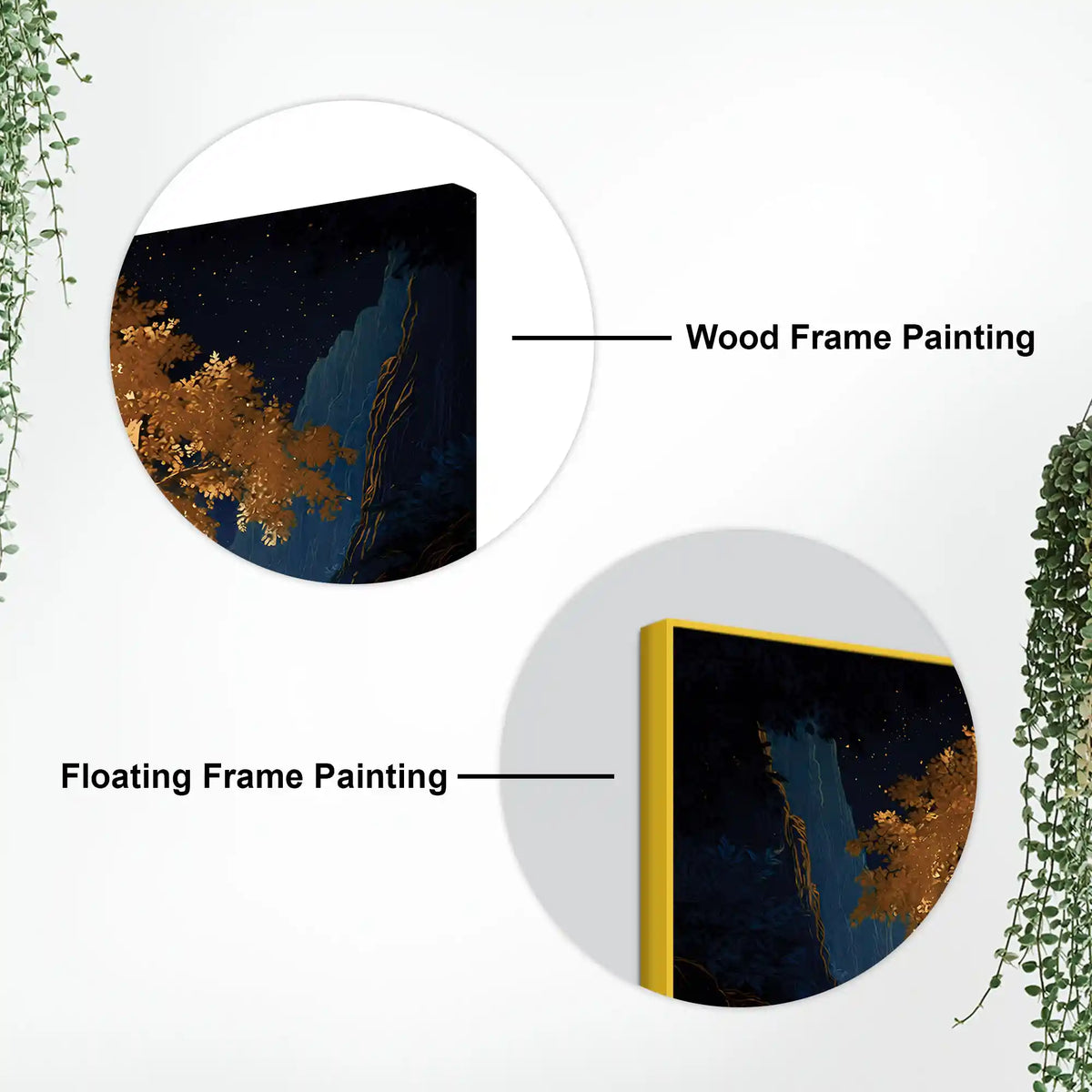 Moonlight Fantasy Abstract Canvas Painting for Home Décor