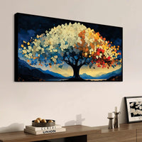 Multicolor Tree of Life Abstract Canvas Wall Painting