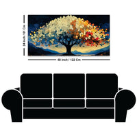 Multicolor Tree of Life Abstract Canvas Wall Painting