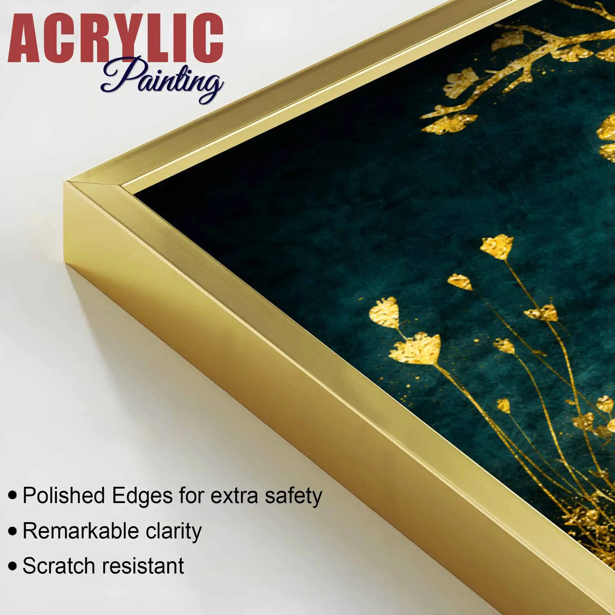 Mystic Forest Harmony Acrylic Floating Frame Wall Painting Set of 3