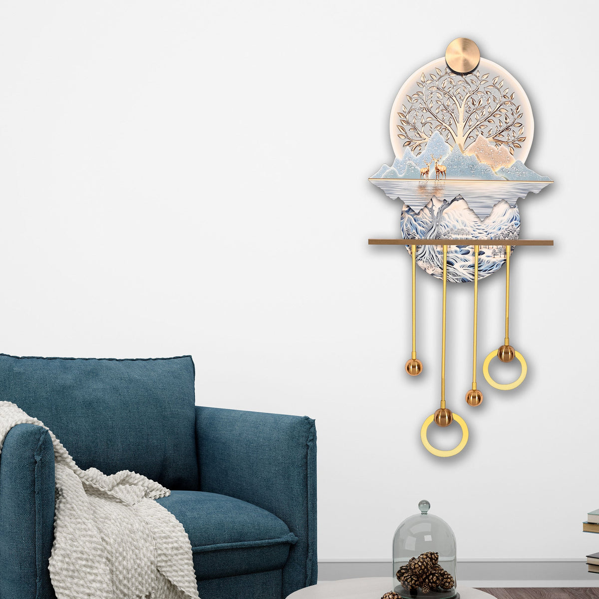 Mystic Woodland Crystal Glass Backlit LED Wall Art