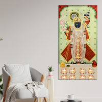 Nathdwara Shrinathji Pichwai Canvas Wall Painting | Indian Religious Wall Décor Art
