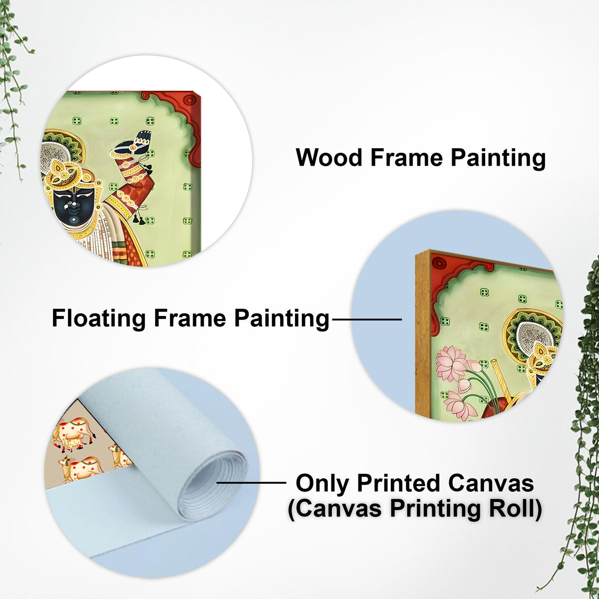 Nathdwara Shrinathji Pichwai Canvas Wall Painting | Indian Religious Wall Décor Art