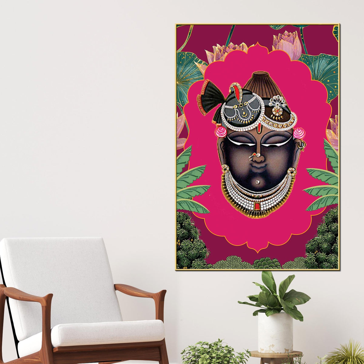 Nathdwara Shrinathji Pichwai Painting Canvas | Indian Devotional Art