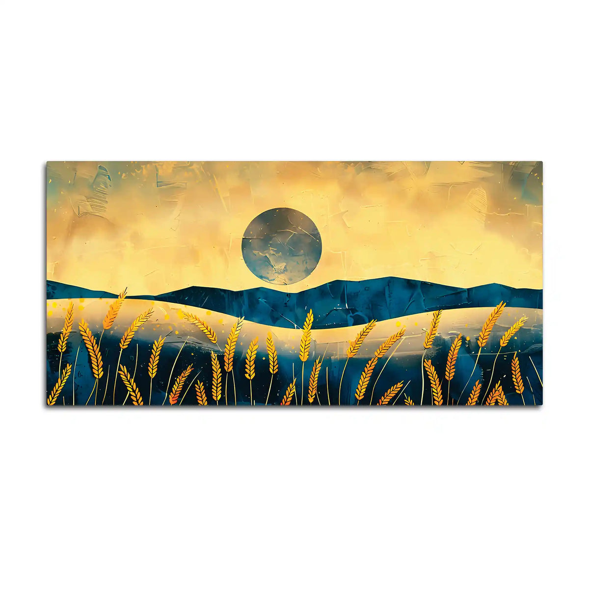 Nature Abstract Wheat Field Canvas Wall Painting