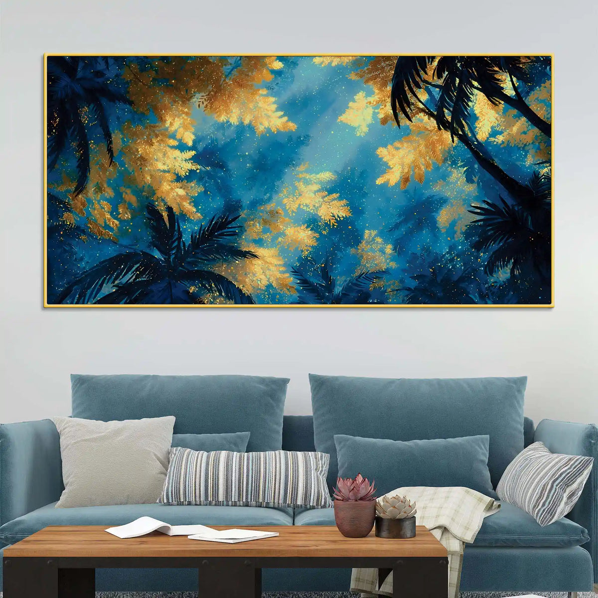 Nature Inspired Abstract Canvas Painting for Stylish Living Room
