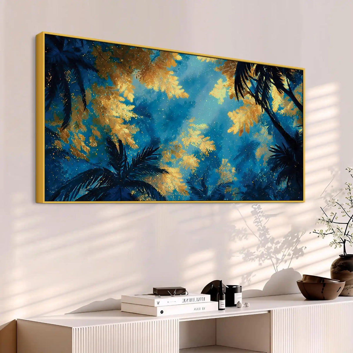 Nature Inspired Abstract Canvas Painting for Stylish Living Room