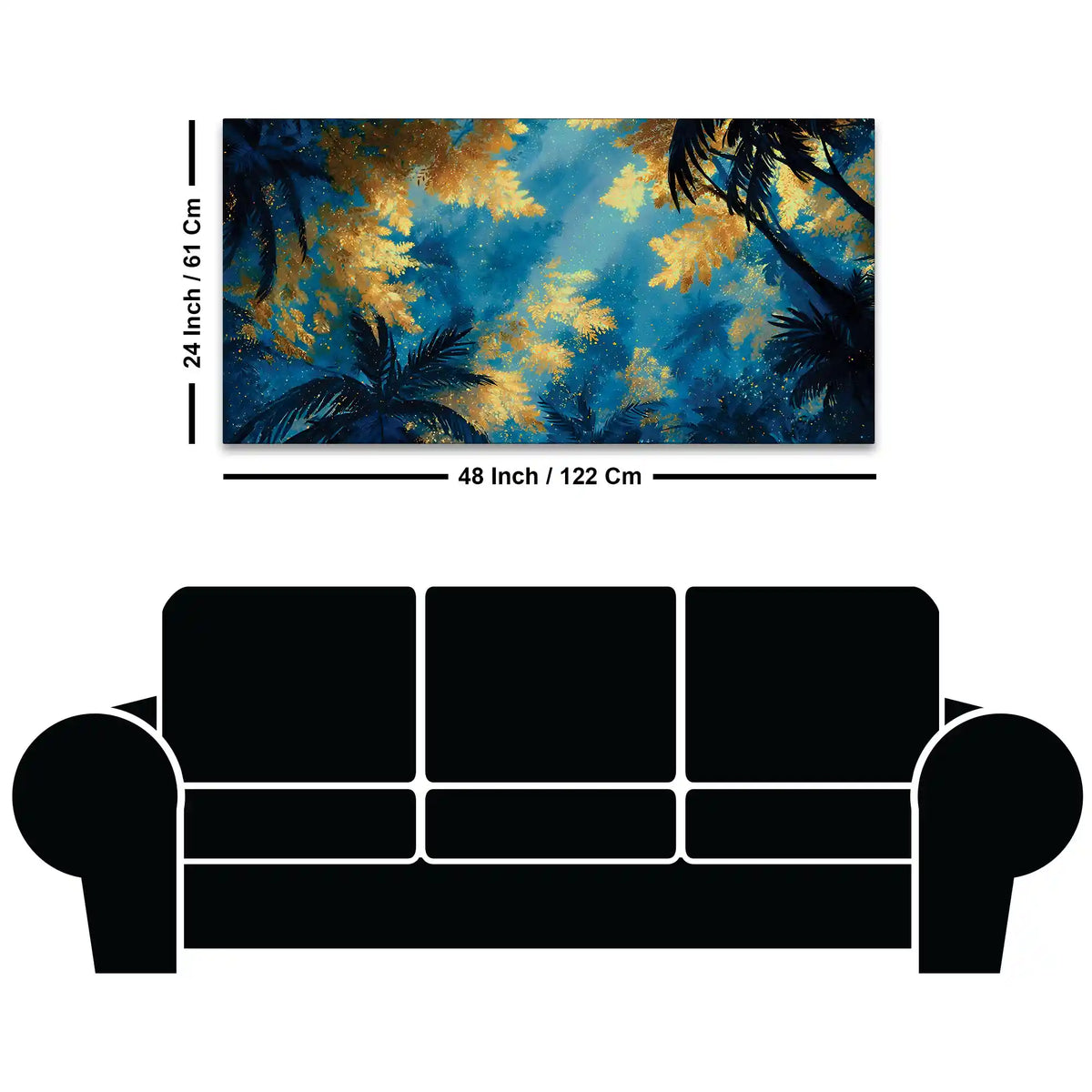 Nature Inspired Abstract Canvas Painting for Stylish Living Room