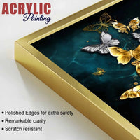 Nature Inspired Butterfly Floating Acrylic Wall Painting Set of 3