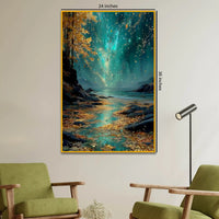 Northern Lights Floating Frame Crystal Wall Painting