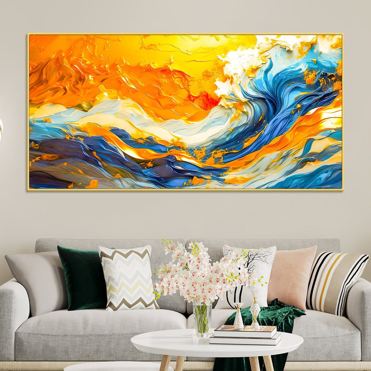 Ocean Wave Wall Art Painting for Designer Homes