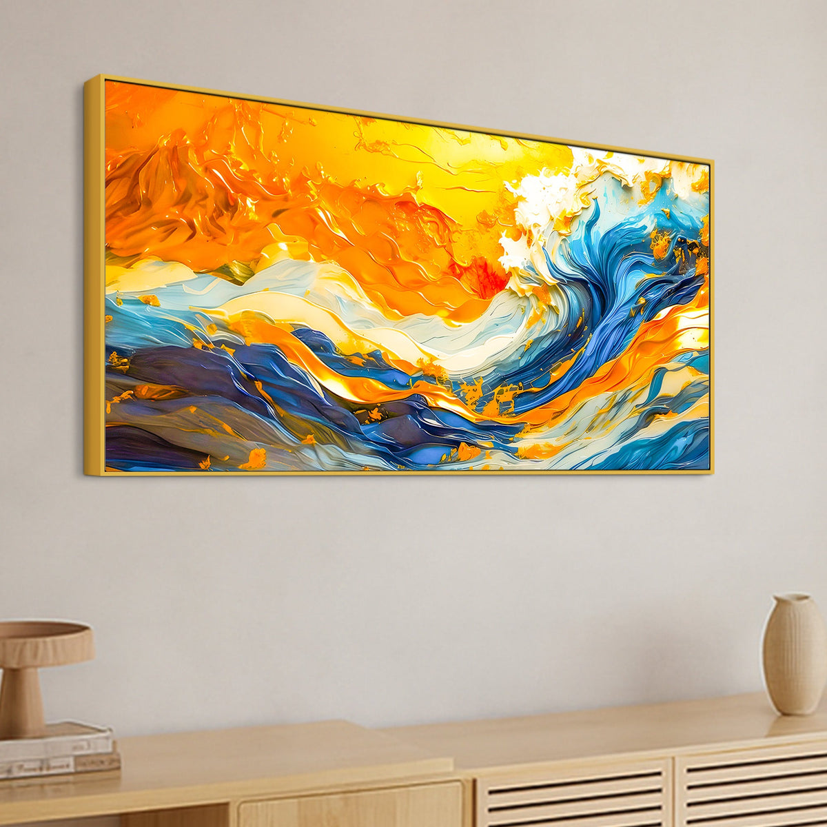 Ocean Wave Wall Art Painting for Designer Homes