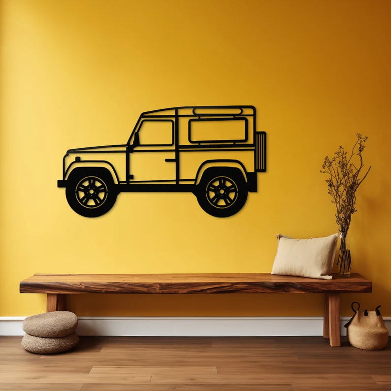 Off Road SUV Jeep Metal Wall Art for Living Room Decor