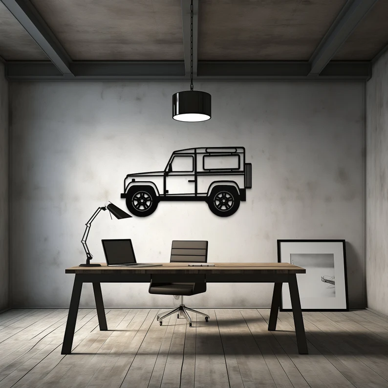Off Road SUV Jeep Metal Wall Art for Living Room Decor