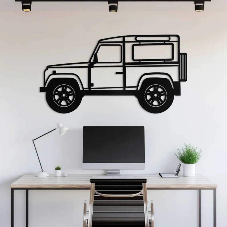 Off Road SUV Jeep Metal Wall Art for Living Room Decor