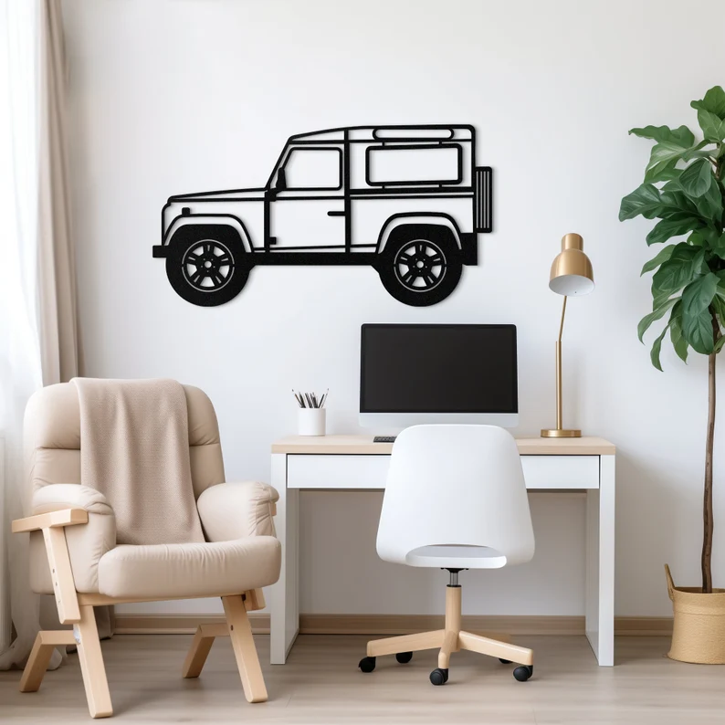 Off Road SUV Jeep Metal Wall Art for Living Room Decor