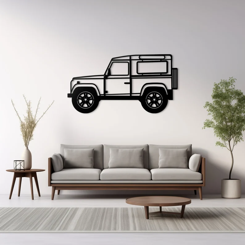Off Road SUV Jeep Metal Wall Art for Living Room Decor