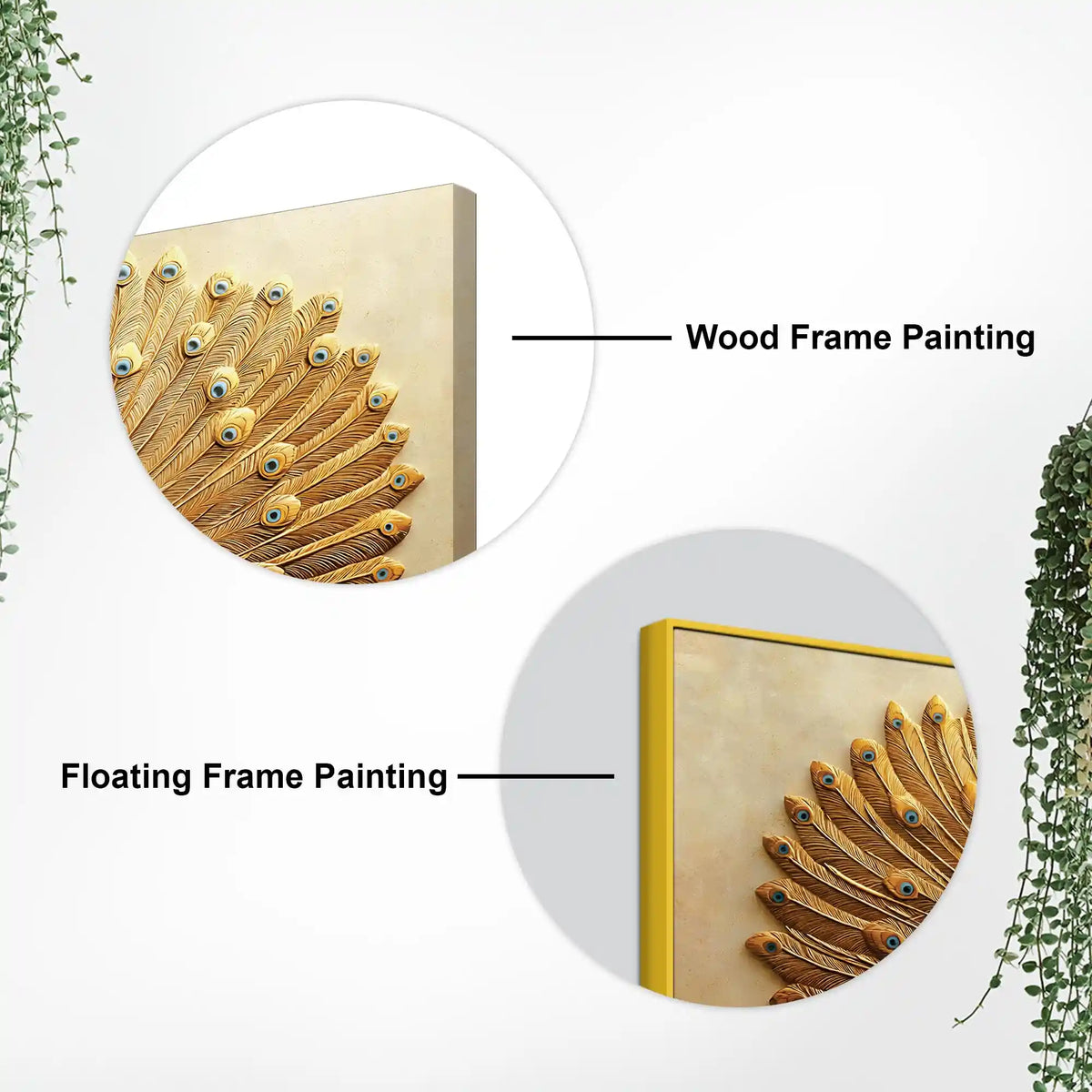 Opulent Golden Peacock with Open Feathers Canvas Wall Painting