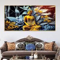 Peaceful Buddha Canvas Painting for Spiritual Home Decor