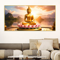 Peaceful Buddha Canvas Wall Painting for Modern Home Decoration