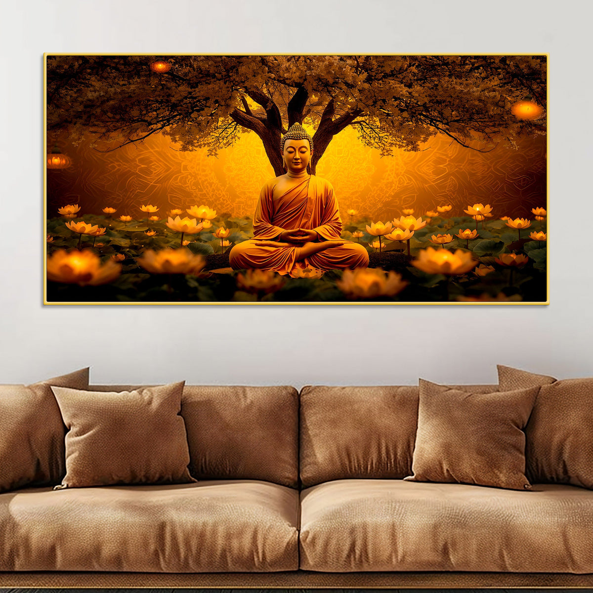 Peaceful Buddha Wall Art Canvas Painting