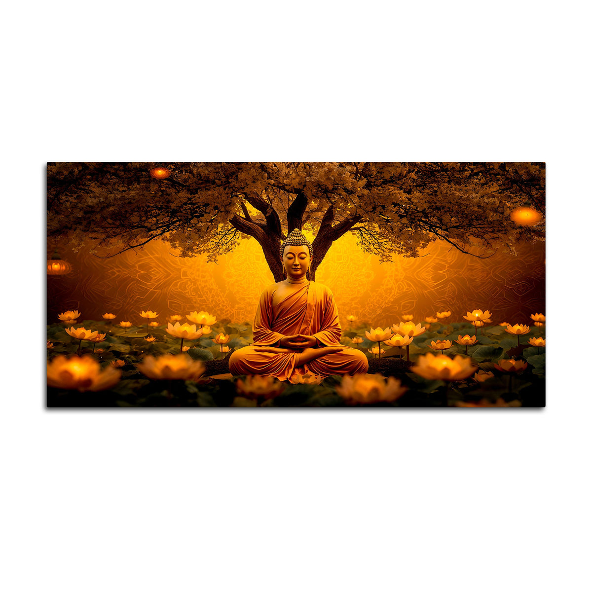 Peaceful Buddha Wall Art Canvas Painting