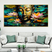 Peaceful Buddha Wall Canvas Painting for Spiritual Home Décor