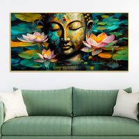 Peaceful Buddha Wall Canvas Painting for Spiritual Home Décor